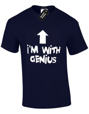 IM WITH GENIUS HERREN T-SHIRT LUSTIG NEU HOCHWERTIGES DESIGN PREMIUM WITZ HUMOR GESCHENK