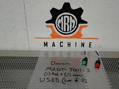 Omron M2GT-7001-3 (1) Red & (1) Green Indicator Lights Used With Warranty