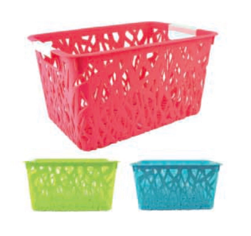 Storage Baskets Plastic 3pc Bathroom Kitchen Office Desktop Organiser Toys