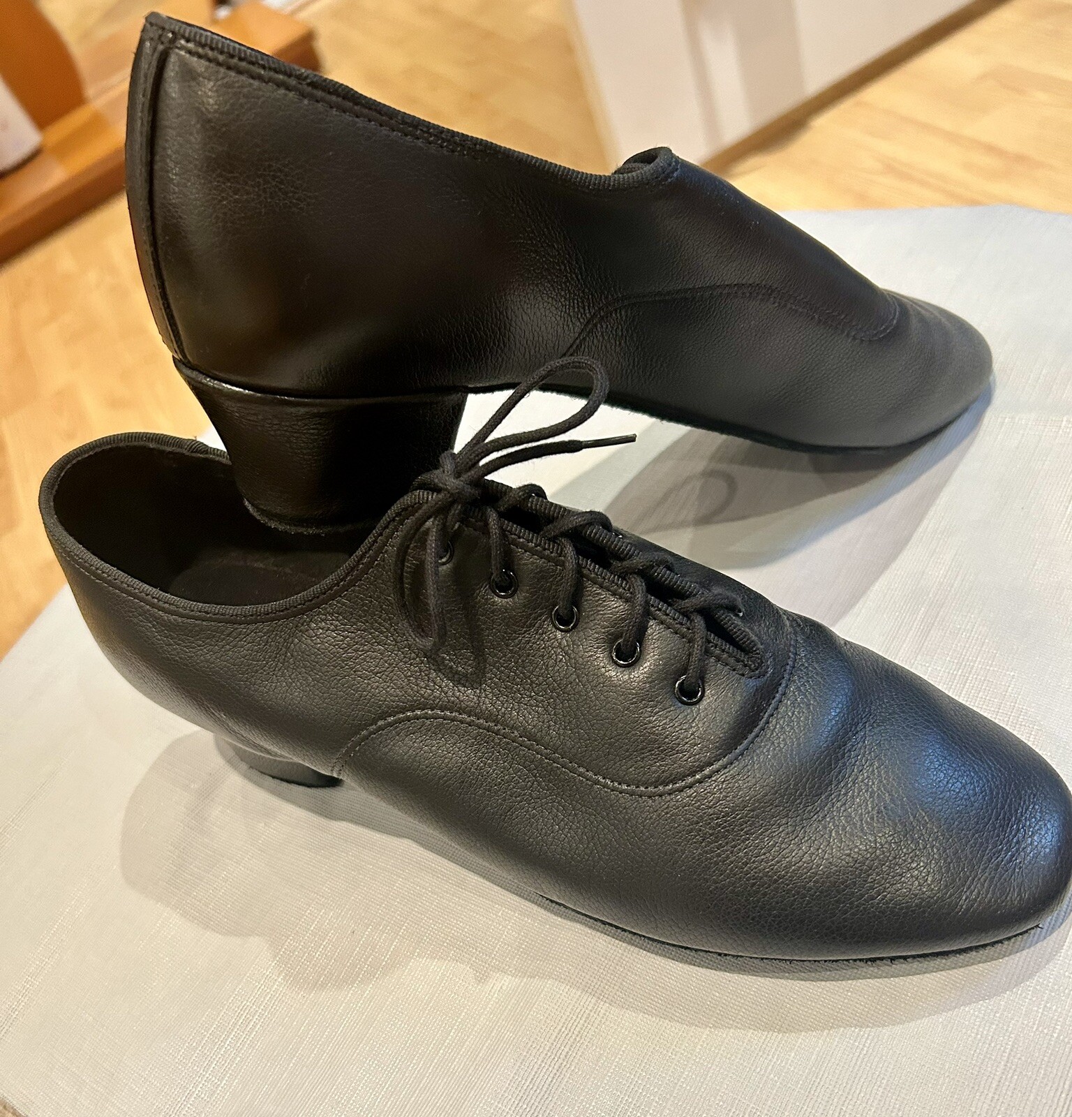 International Dance Latin 1.5 inch Heel Men Leather Shoes Size 10.5N