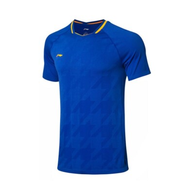 Li Ning Badminton T-Shirt Herren Gr. 2XL Blau Brandneu