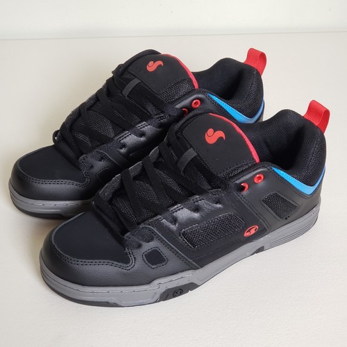 Dvs Men's Size 10 Gambol Skate Shoe Black Fiery Red Blue Nubuck - Picture 3 of 17