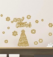 Wandsticker Wandtattoo Aufkleber Weihnachten Weihnachtsbaum Merry Christmas