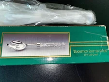 Shannon Fine Crystal Transition Serving Spoon Slotted 10" 1242P Godinger~NEW