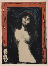 "Madonna'" by EDVARD MUNCH Art Poster Giclee Print 17x22 inches