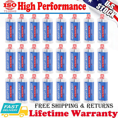 24Pcs Dental Heavy Body Fast Rapid Set Dental Impression Material 50mL VPS PVS
