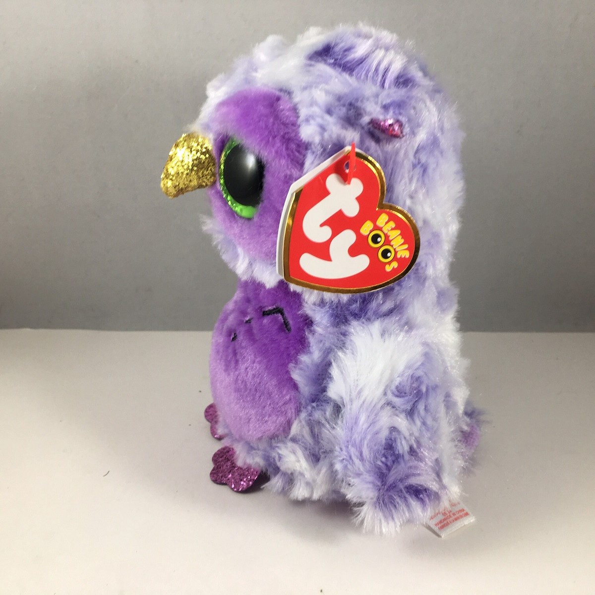 Ty Beanie Boos OWLIVIA the Purple Owl (6 Inch) Stuffed Animal