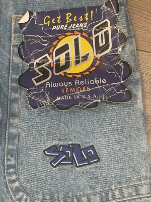 Vintage NWT 90s Solo Semore Jr Baggy Denim Jeans 7/8 Made In USA