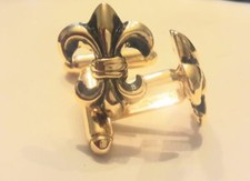 FLEUR DIS LIS GOLD CUFFLINKS MANUFACTURERS DIRECT PRICING