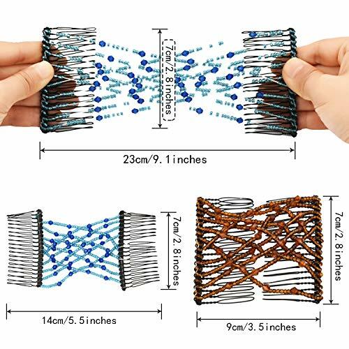 6 pieces beads hair combs