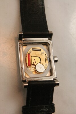 COACH Rectangle Case Woman's Watch 4 Jewels W014 SWISS | eBay