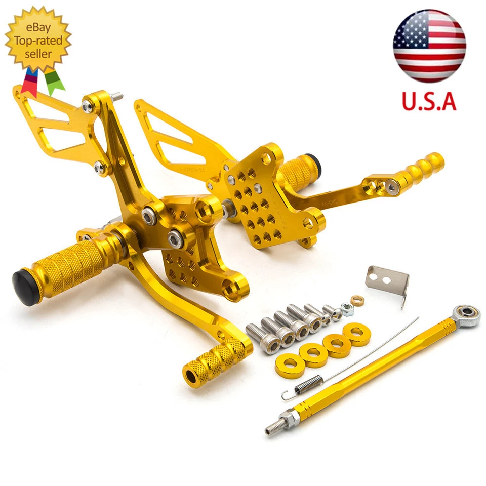 Para Suzuki GSXR1000 2000-2004 2001 2002 03 CNC Reposapiés estriberas pedales Foto 3 de 4