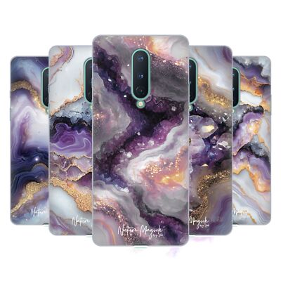 OFFICIAL NATURE MAGICK PLUM MARBLE SOFT GEL CASE FOR GOOGLE ONEPLUS PHONES