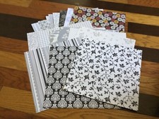 20 Mixed Lot of 12 x 12 Scrapbook Paper mixed name unbranded black white gray