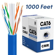 1000ft Cat6 Ethernet Cable Riser CMR Solid 23...