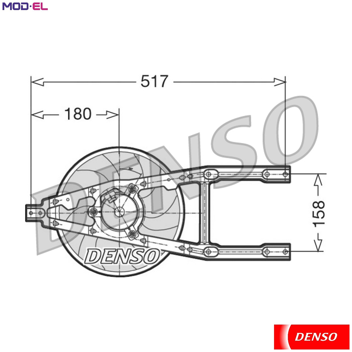 FAN ENGINE COOLING DER09012 FOR FIAT SEICENTO/600/Hatchback/Van CINQUECENTO 0.9L