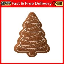 My Texas House 16" x 12" Gingerbread Tree Shaped Decorative Pillow