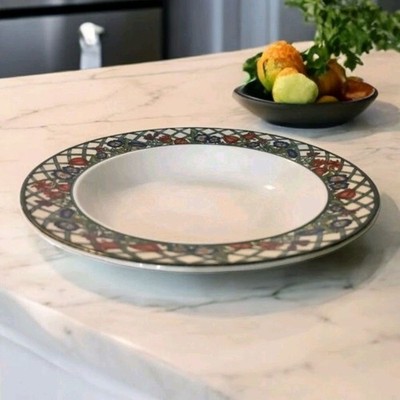DANSK Nordic Garden Wide Rimmed Soup Bowls  8 3/4 ''W Porcelain Portugal Set Of 2