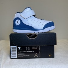 TD Nike Jordan Flight Tradition 819540-107 White Blue NEW Toddler Size 7c