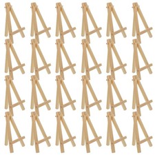 24pk 5" Mini Natural Wood Display Easel A-Frame Artist Tripod Table Holder Stand