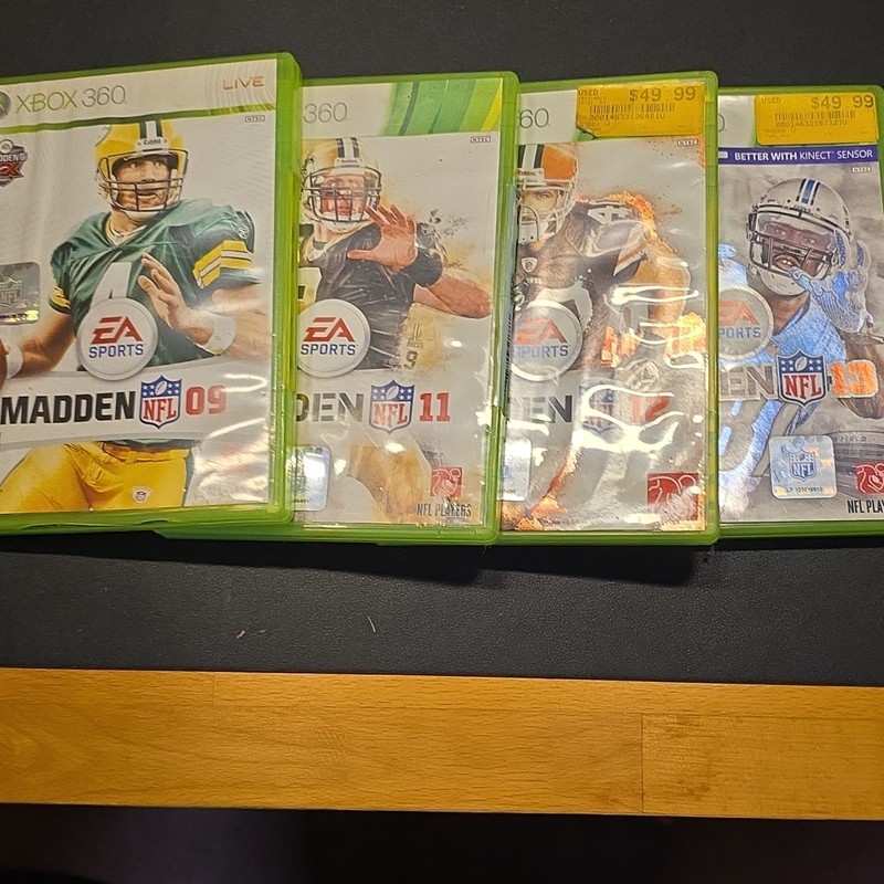 EA Sports Madden NFL Xbox 360 Game Lot of 4 (Madden NFL 09 & 11 Included)