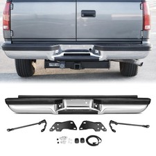 Chrome Rear Step Bumper Assembly For 1993-1999 Chevy Suburban Tahoe Gmc Yukon