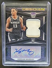 2022-23 Panini Obsidian Keegan Murray RC Jersey Electric Etch Purple Auto #/75