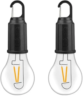 AntDau71® 2x Lampadine LED USB-C Ricaricabili Luce Calda 3 Modalità Campeggio