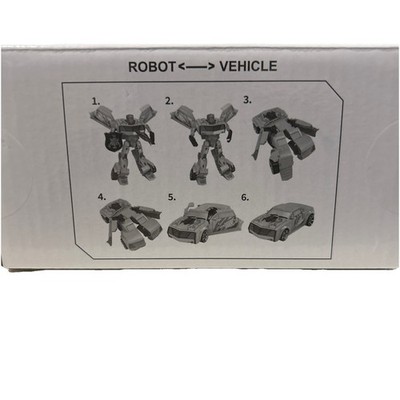 Transformer Robot Cars Sports Friction 2 in 1 Kids Toy Toddler Yellow