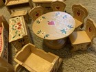 1978 Chadwick Miller Hand Painted Dollhouse Set Folk Art  11 Piece 1:12 Vintage — photo 3