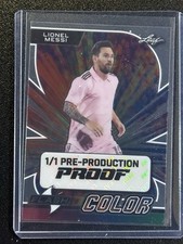 2023 Leaf Flash Miami Lionel Leo Messi - Tie Dye Prizm Acetate Proof Card #d 1/1