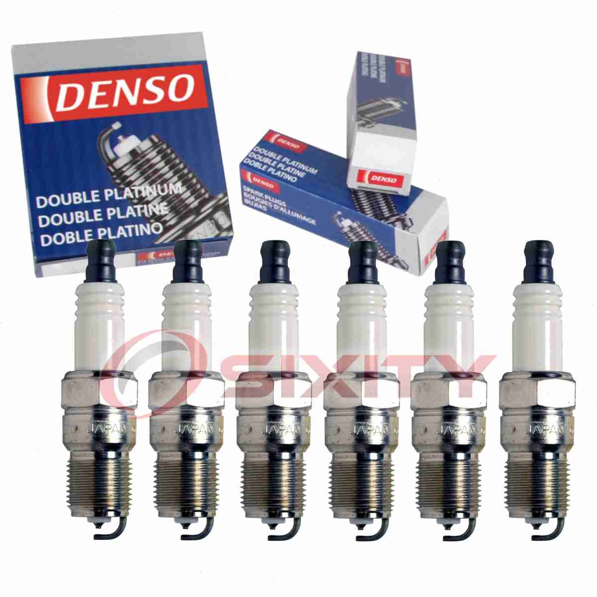 6 pc Denso Platinum Long Life Spark Plugs for 1999-2013 Chevrolet Silverado qu