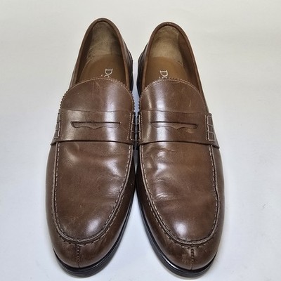 Doucal s 1973 Italy Penny Loafers Brown Leather Rubber Sole EU 45