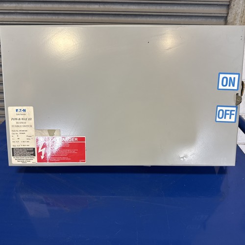 EATON FUSIBLE BUS PLUG BUSWAY SWITCH P3F362R 60A 600V 3PH 4W