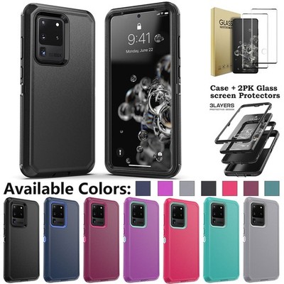For Samsung Galaxy S20 Ultra Case, with Screen Protector Heavy-Duty Rugged Cover