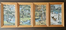 4 Paint by Numbers FOUR SEASONS Painting Craft Master Pheasants Deer Swan 13x21