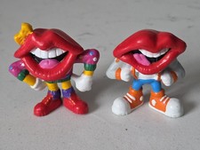 Vintage Tang Lips Figure Lot of 2 PVC Big Hot 1989 Applause General Foods