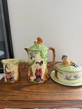 1938 Disney Wade, Heath Snow White Breakfast Set Of Three Dopey Sneezy