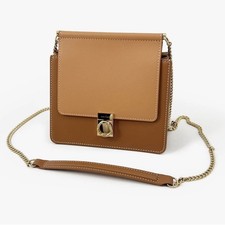 Polene Numero Sept Mini Camel Leather Bicolor Crossbody Used Authentic