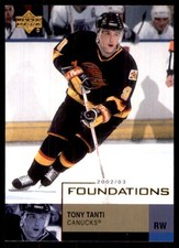 2002-03 Upper Deck Foundations Tony Tanti Vancouver Canucks #96
