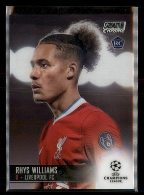 2020-21 Stadium Club Chrome UEFA Champions League #40 Rhys Williams Rookie soc2
