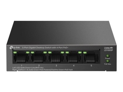 TP-LINK LS105GP Desktop Switch Netzwerk Switch 1Gbps 5-Port Power over Ethernet