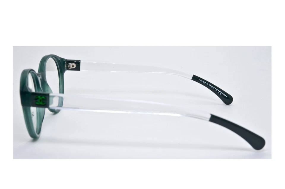 CHANEL 3273 c.1447 Transparent Green Clear size 47/19/140 Made ltaly Eyeglasses - Изображение 4 из 4