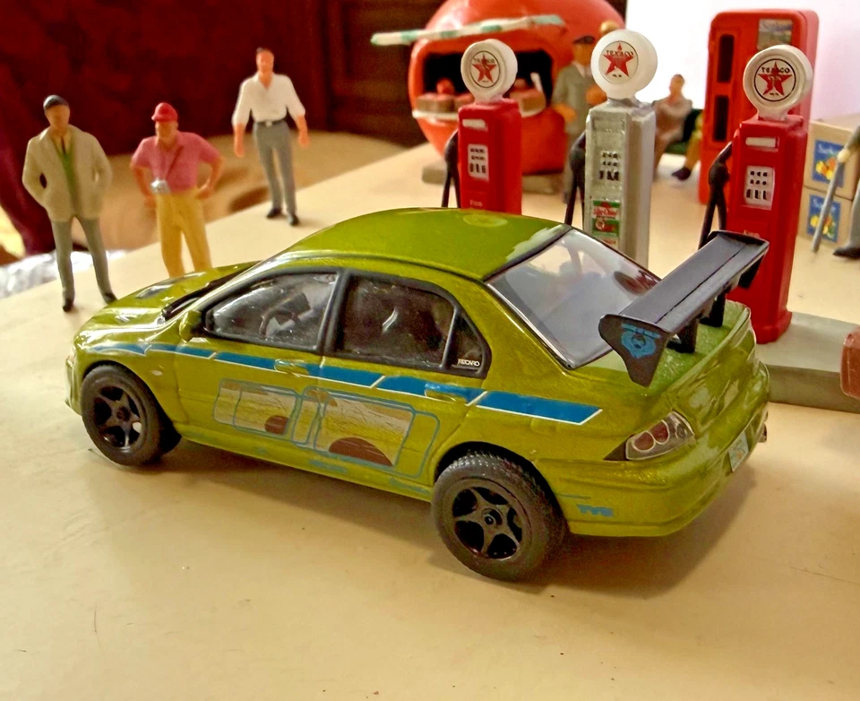 1/43 Greenlight Fast & Furious 2 Mitsubishi Lancer Evolution Verde C9.9-Código 3 Foto 4 de 4