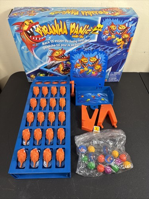 #ad 2008 Mattel Piranha Panic Board Game Preowned Missing 1 Marble No Instructions $29.99
