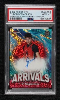 2022-23 Finest OTE Overtime Elite Arrivals 4/5 Tudor Somacescu PSA 10 Auto 1e41