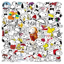 Snoopy Stickers Peanuts 10 Pack Random Assortment Waterproof Large 2 Inch Plus
