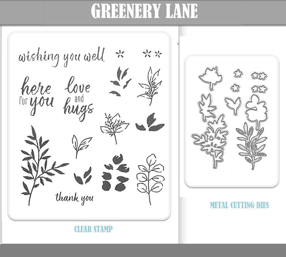 GREENERY LANE Clear Stamps And Metal Cutting Dies DIY Scrapbooking Embossing