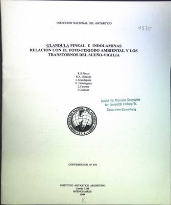 Glandula Pineal e indolaminas relacion con el  foto-periodo ambiental y los tran