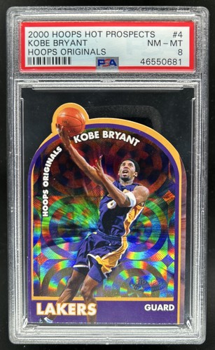 2000-01 Hoops Hot Prospects Kobe Bryant Originals #4 H Lakers PSA 8